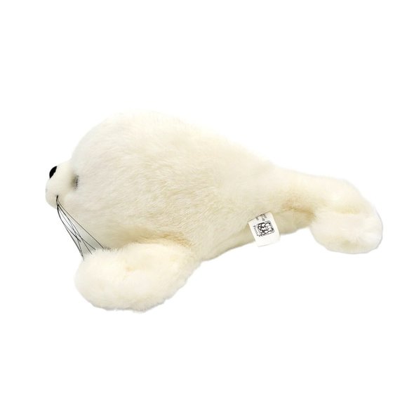 Fiesta Baby Harp Seal‎ Plush Stuffed Animal White 14" Artic Sealife Big Eyes Toy - Picture 2 of 5